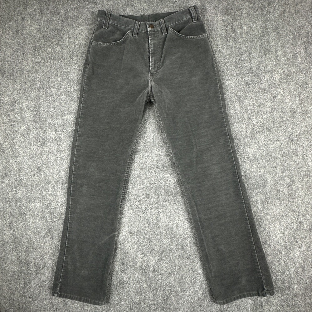 Vintage 80's Levis 519 Corduroy Pants Mens 32x30 Black White Tab Slim Straight